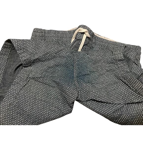 VTG J. Crew New York Pull On Drawstring Shorts SZ Navy Blue White Dots Preppy - Picture 2 of 7